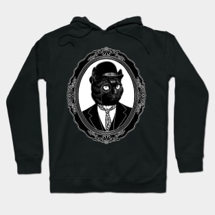 Victorian cat gentleman portrait Hoodie